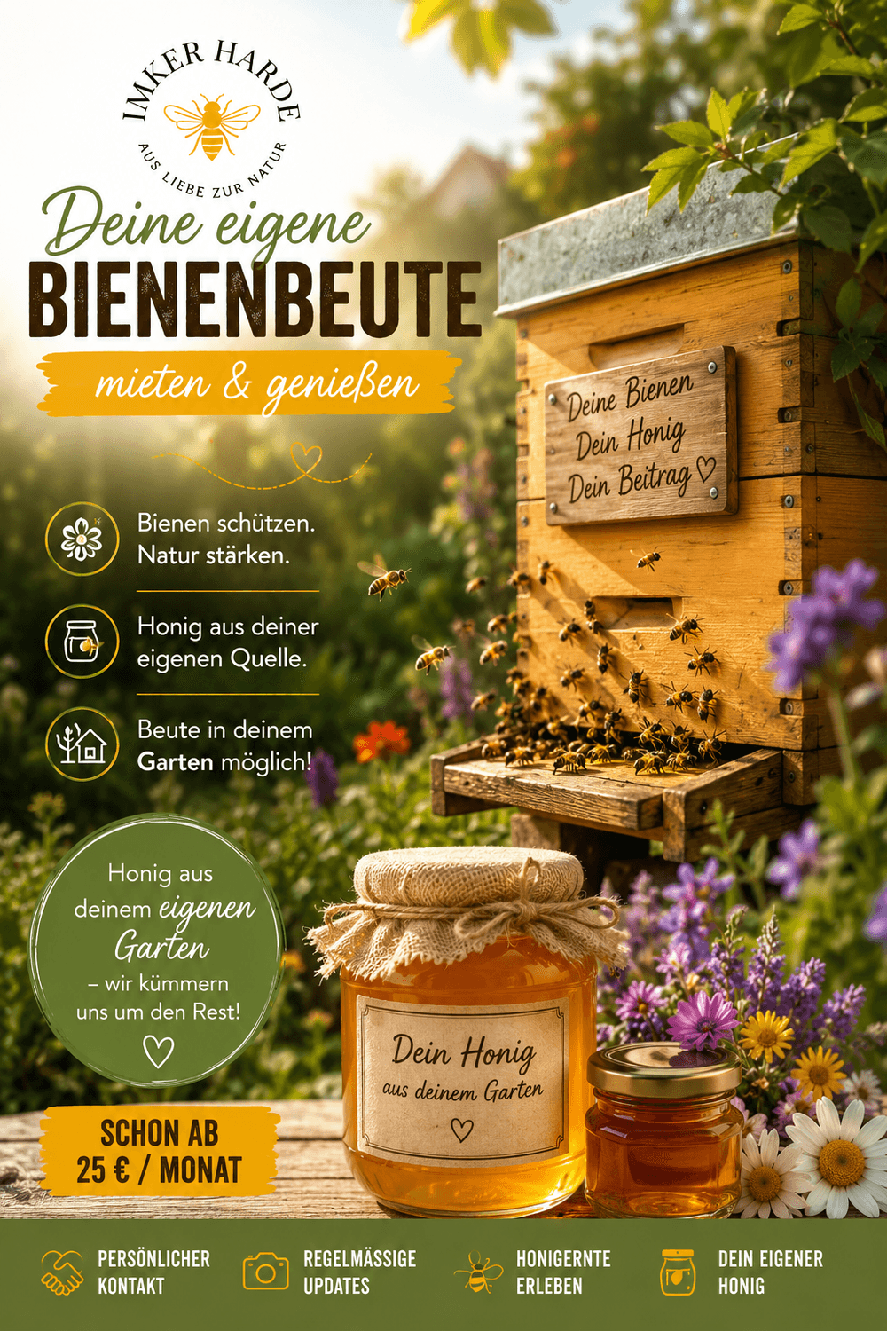 Deine eigene Bienenbeute – mieten und genießen